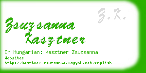 zsuzsanna kasztner business card